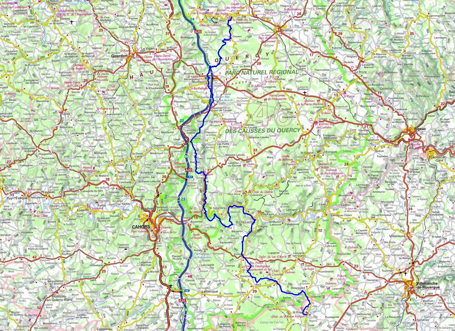 GR46 Hiking from Rocamadour (Lot) to Saint-Projet (Tarn and Garonne)1