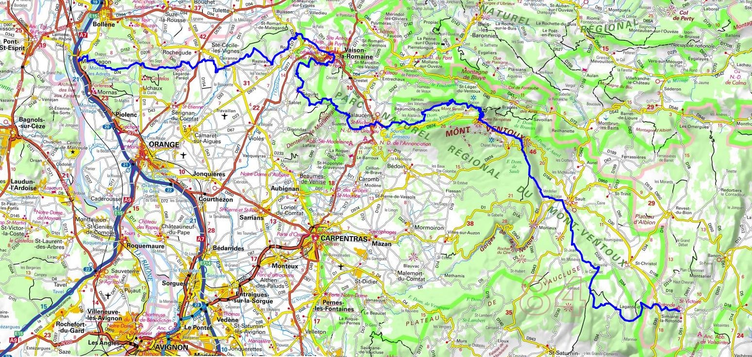 GR4 Hiking from Mondragon (Vaucluse) to Simiane-la-Rotonde (Alpes-de-Haute-Provence) 1