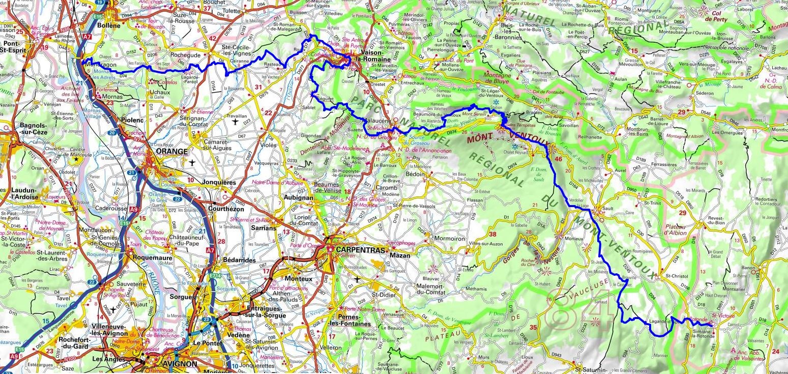 GR4 Randonnée de Mondragon (Vaucluse) à Simiane-la-Rotonde (Alpes-de-Haute-Provence) 1