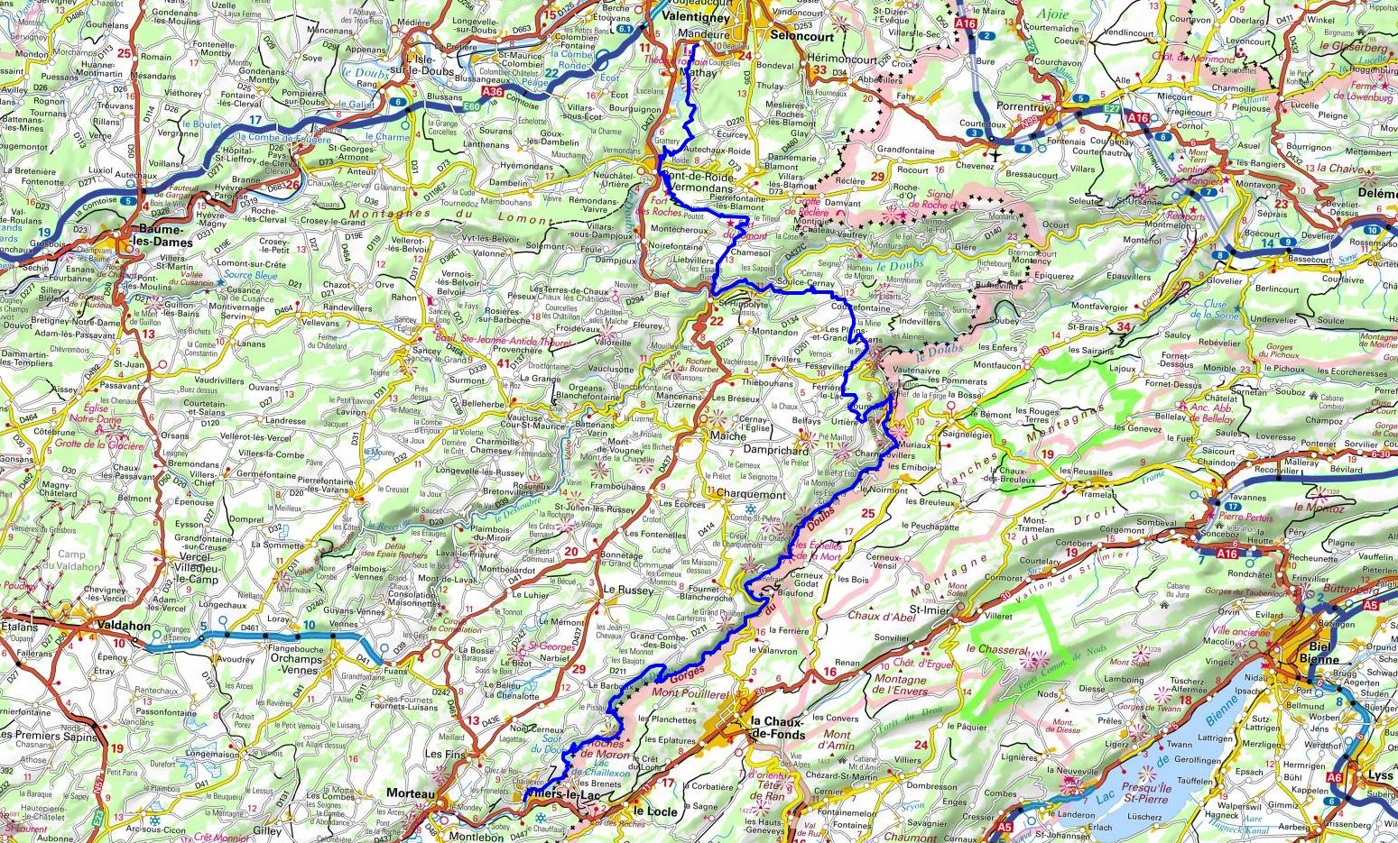GR509 Hiking from Mandeure to Villers-le-Lac (Doubs) 1
