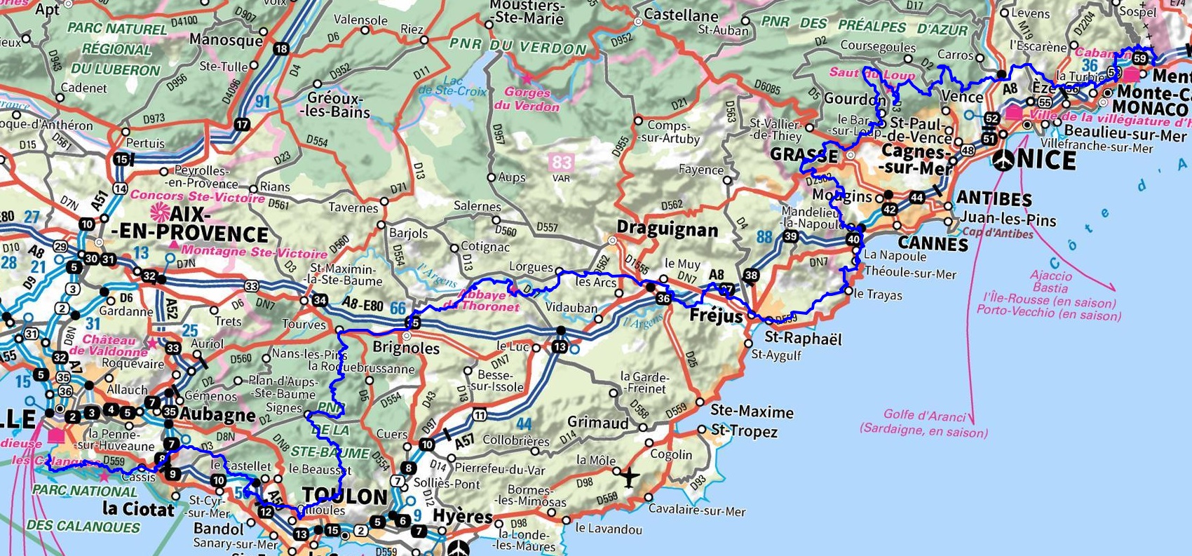 GR51 Randonnée de Menton (Alpes-Maritimes) à La Madrague (Bouches-du-Rhône) 1