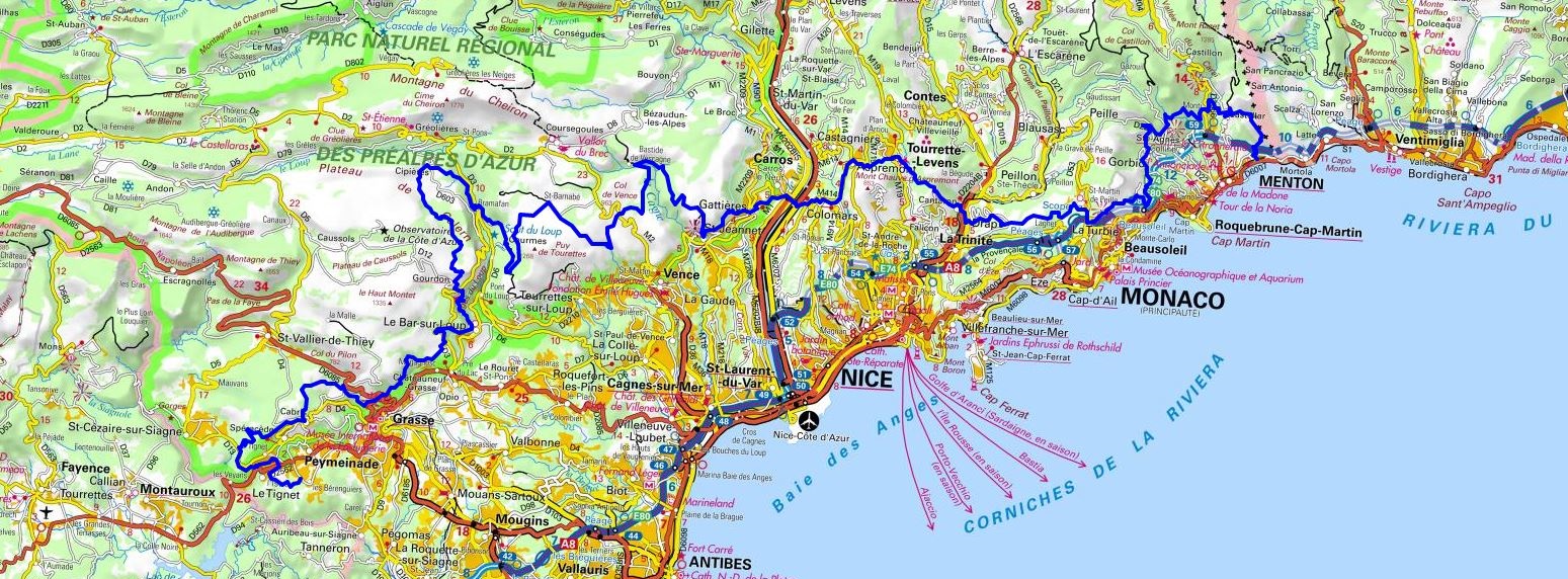 GR51 Hiking from Menton to Peymeinade (Alpes-Maritimes) 1
