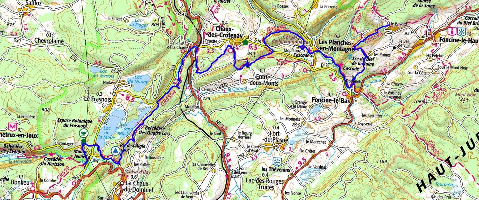GR®559A Hiking from Bayard (Foncine-le-Haut) to La Clouterie (Bonlieu) (Jura) 1