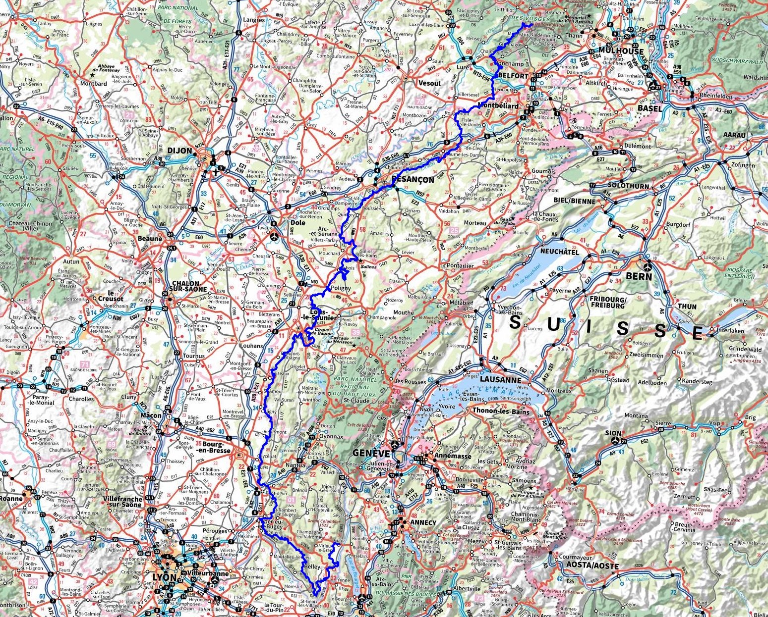 GR59 Hiking from Ballon d'Alsace (Vosges) to Culoz (Ain) 1