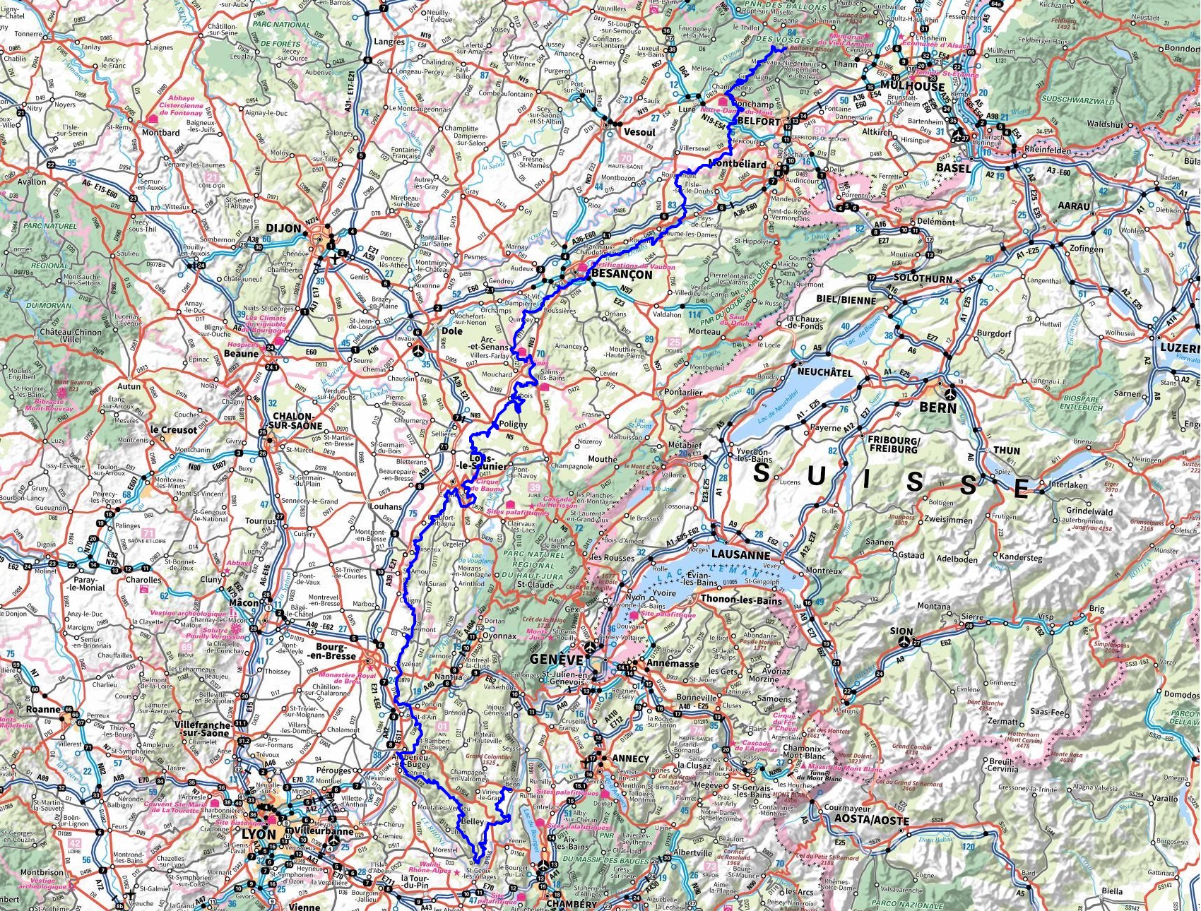 GR59 Hiking from Ballon d'Alsace (Vosges) to Culoz (Ain) 1