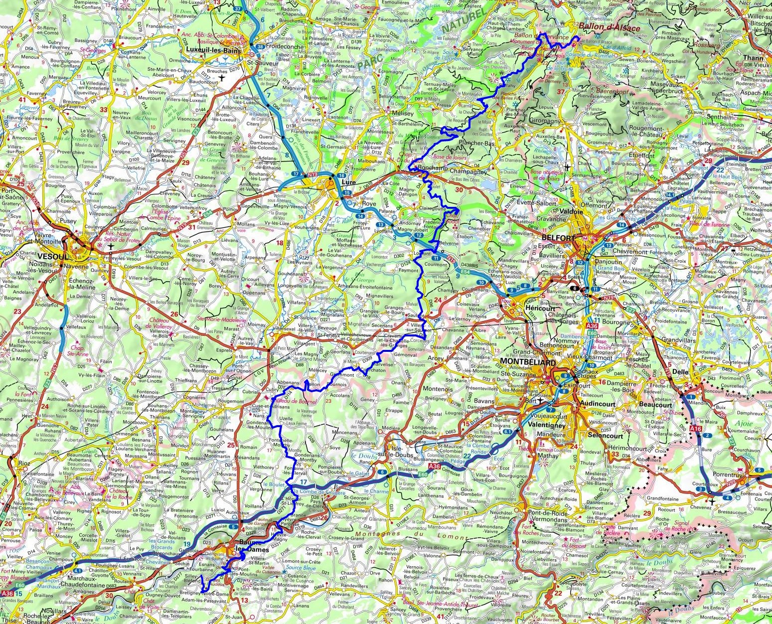 GR59 Hiking from le Ballon d'Alsace (Vosges) to Silley-Blefond (Doubs) 1