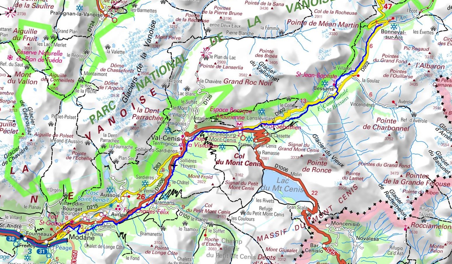 GR®5E Hiking from Bonneval-sur-Arc to Modane (Savoie) 1