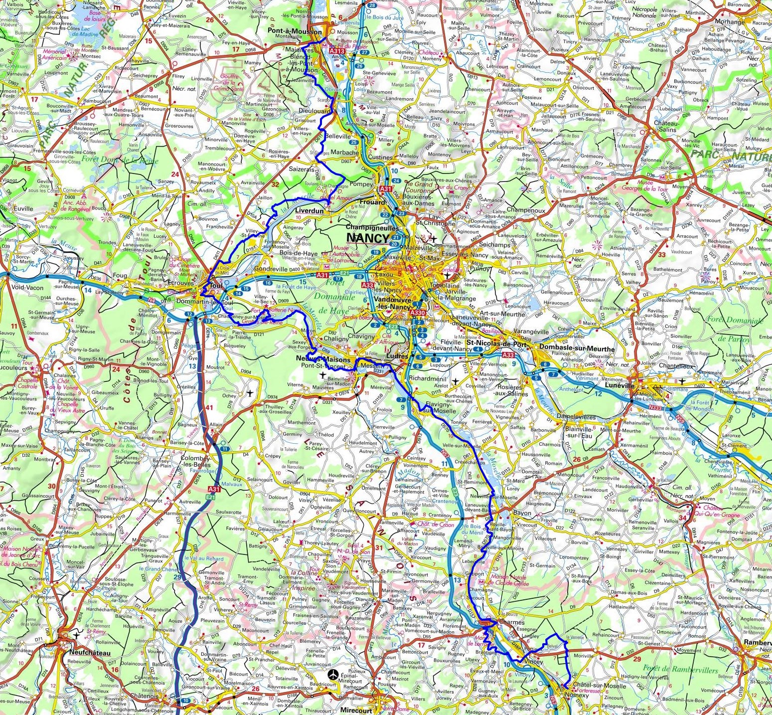 GR®5F Hiking from Pont-a-Mousson (Meurthe-et-Moselle) to Chatel-sur-Moselle (Vosges) 1