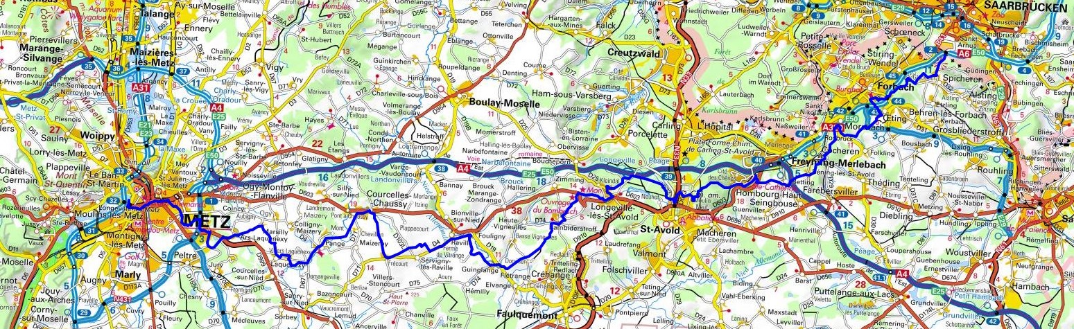 GR5G Randonnée de Saarbrücken (Allemagne) à Metz (Moselle) 1