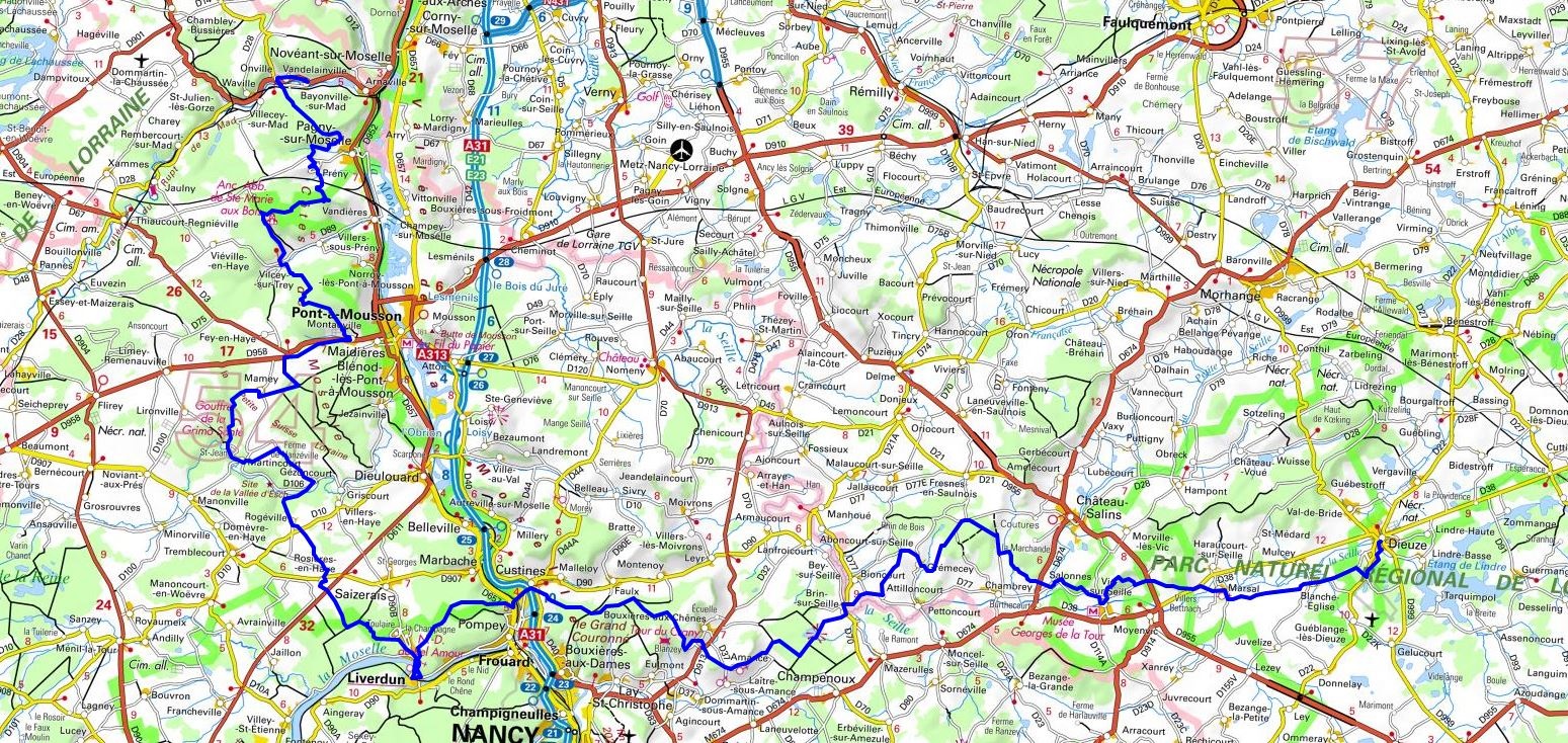 GR5 Randonnée de Bayonville-Sur-Mad (Meurthe-et-Moselle) à Dieuze (Moselle) 1
