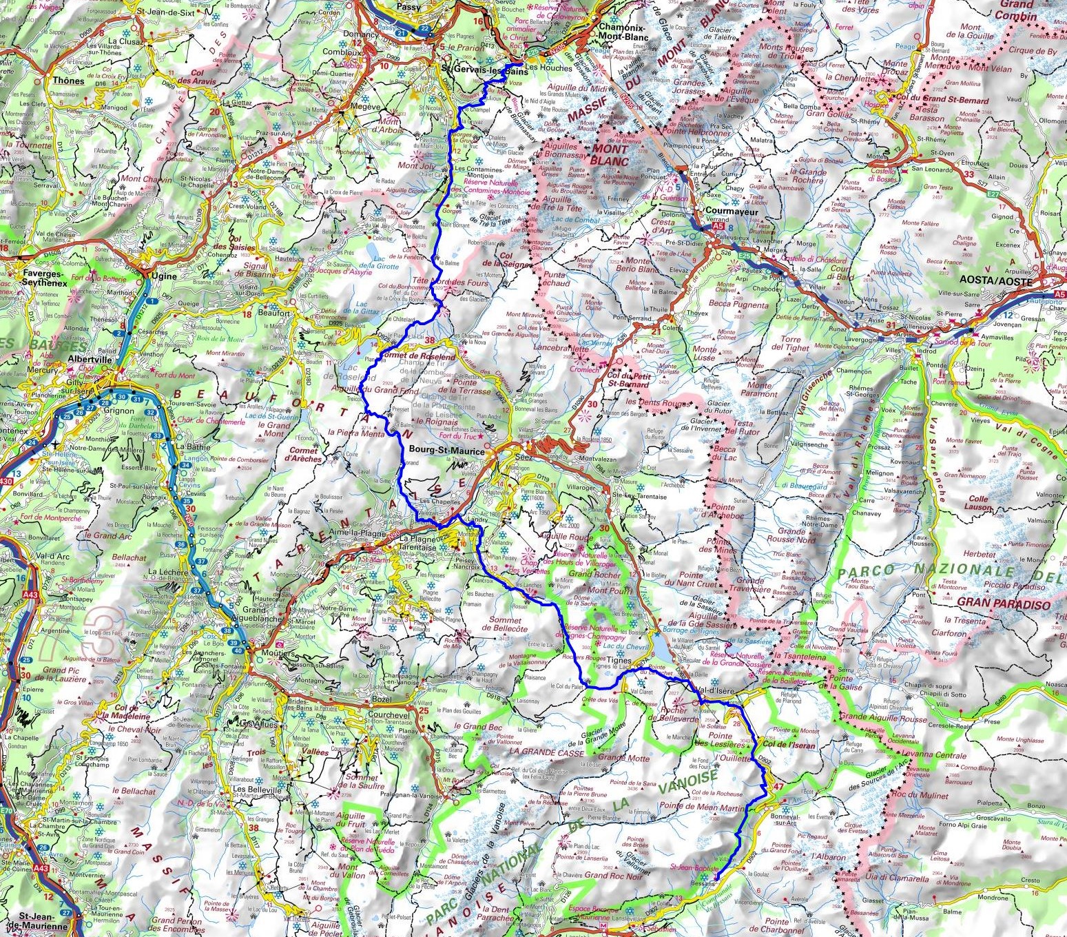 GR5 Hiking from Les Houches (Haut-Savoie) to Bessans (Savoie) 1