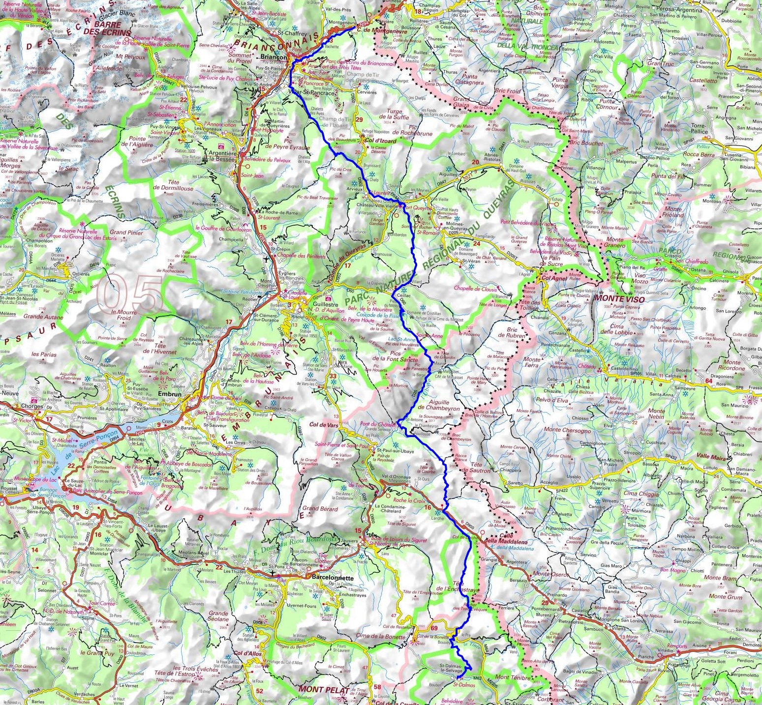 GR5 Randonnée de Montgenèvre (Hautes-Alpes) à St Dalmas-le-Selvage (Alpes-Maritimes) 1