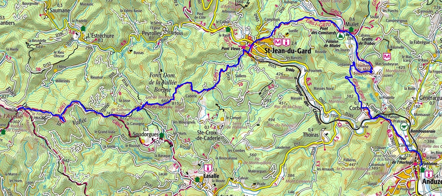 GR61 Hiking from Anduze to Asclier Pass (Gard-Cevennes) 1