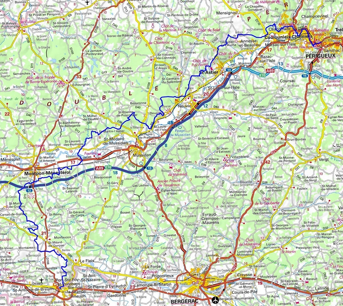 GR646 Walking from Perigueux (Dordogne) to Ste-Foy-la-Grande (Gironde) 1