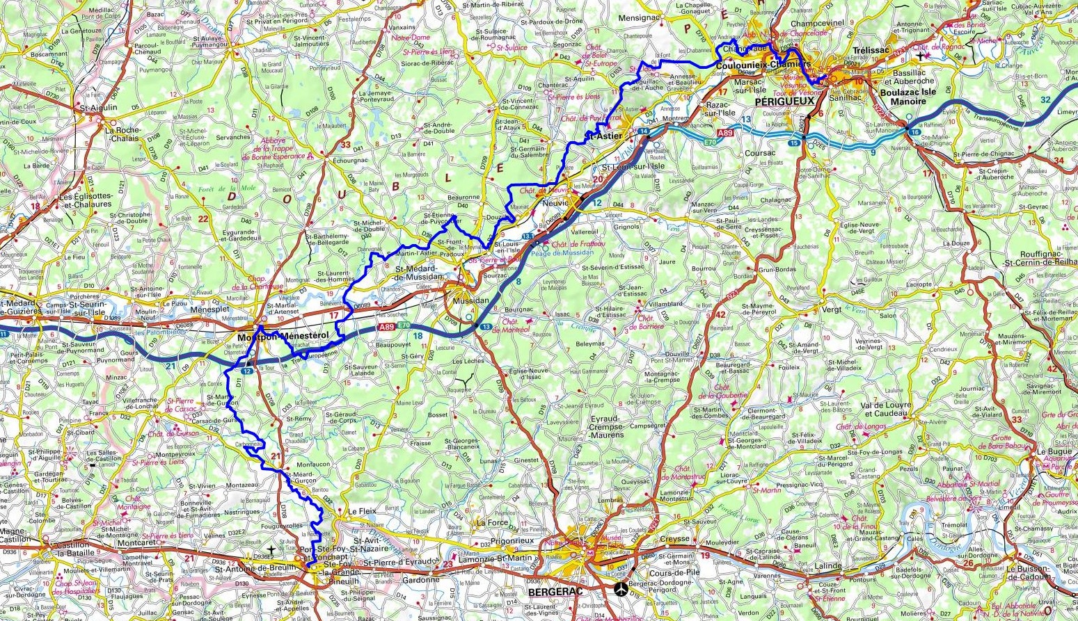 GR646 Randonnée de Périgueux (Dordogne) à Ste-Foy-la-Grande (Gironde) 1