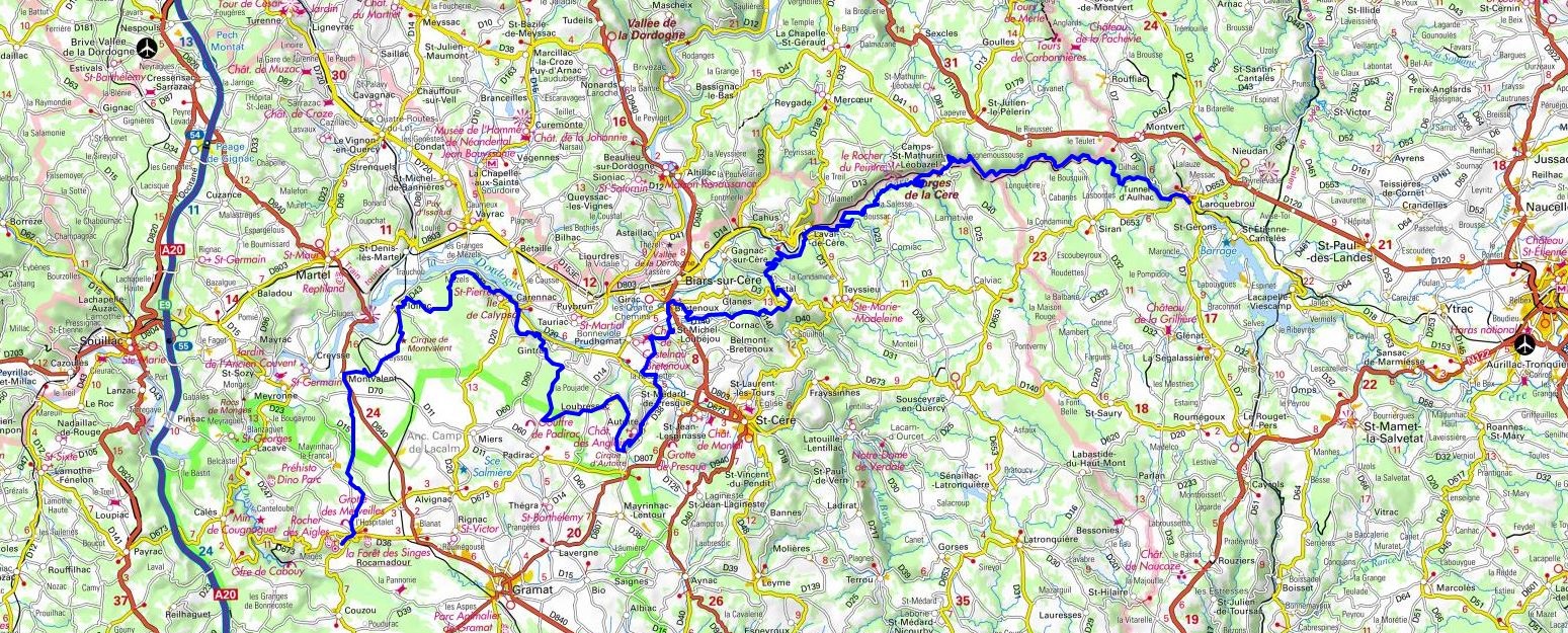 GR®652 Randonnée de Laroquebrou (Cantal) à Rocamadour (Lot) 1