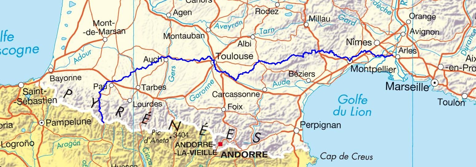 GR653 Randonnée de Arles (Bouches-du-Rhône) à Montarnaud (Hérault) 1