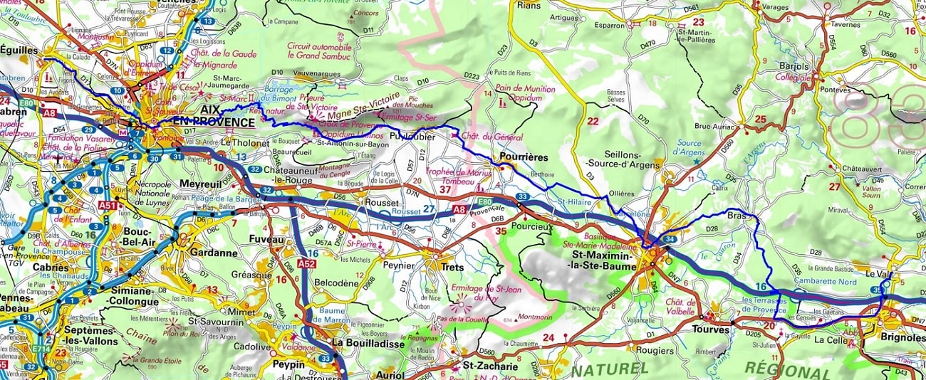 GR653A Hiking from Le Val (Var) to Eguilles (Bouches-du-Rhone) 1