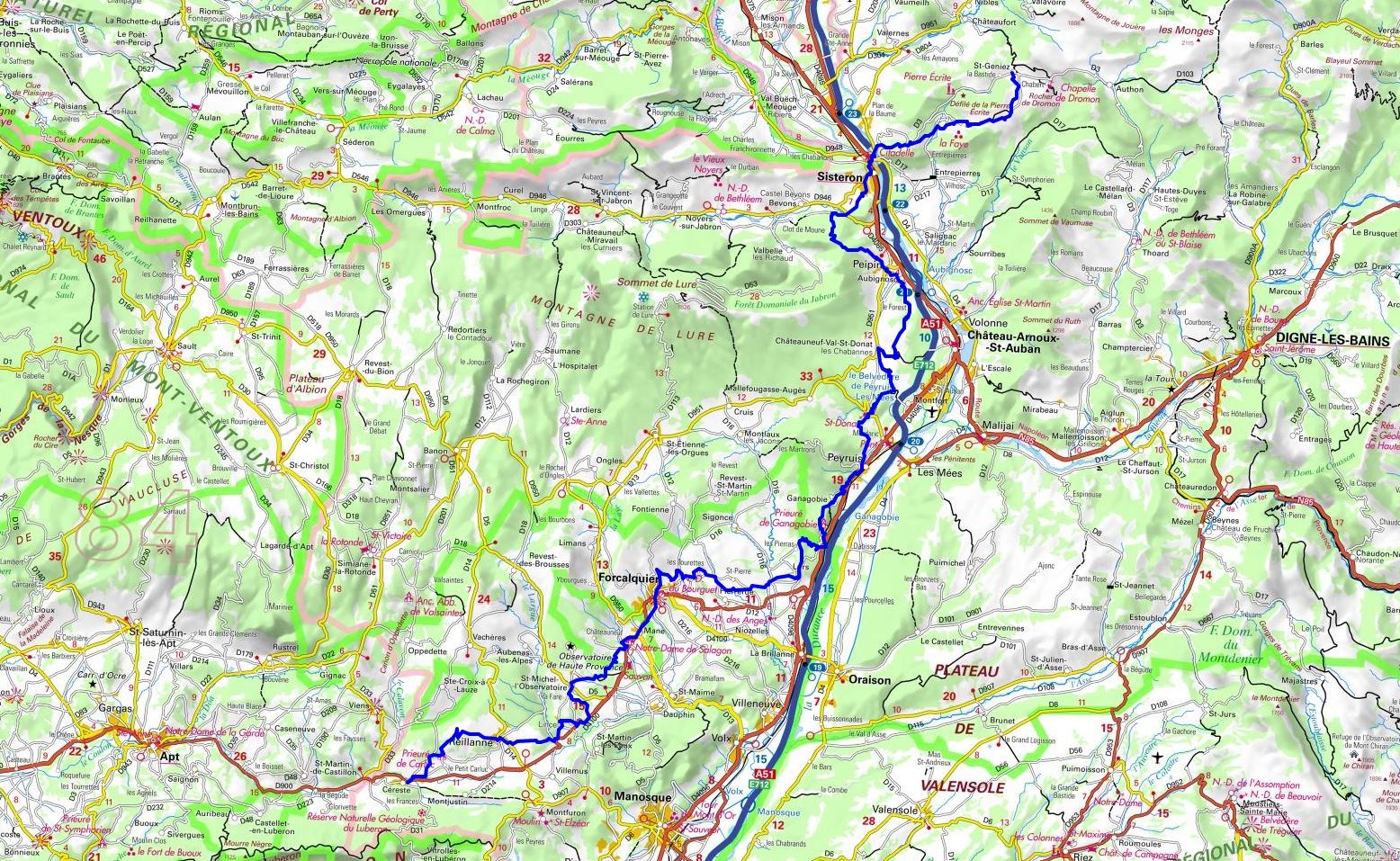GR653D Hiking from St Geniez to Cereste (Alpes de Haute-Provence) 1