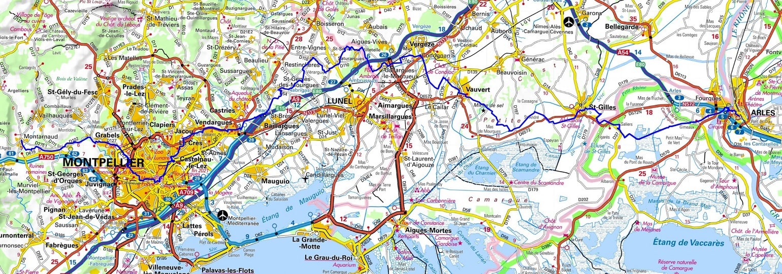 GR653 Walking from Arles (Bouches-du-Rhone) to Montarnaud (Herault) 1