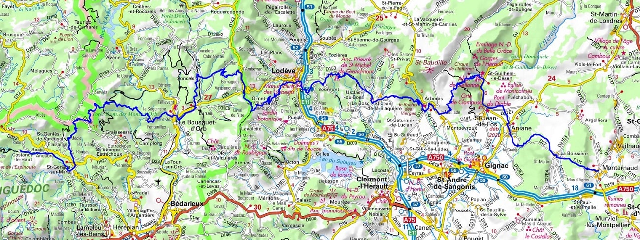 GR653 Randonnée de Montarnaud à Castanet-le-Haut (Hérault) 1