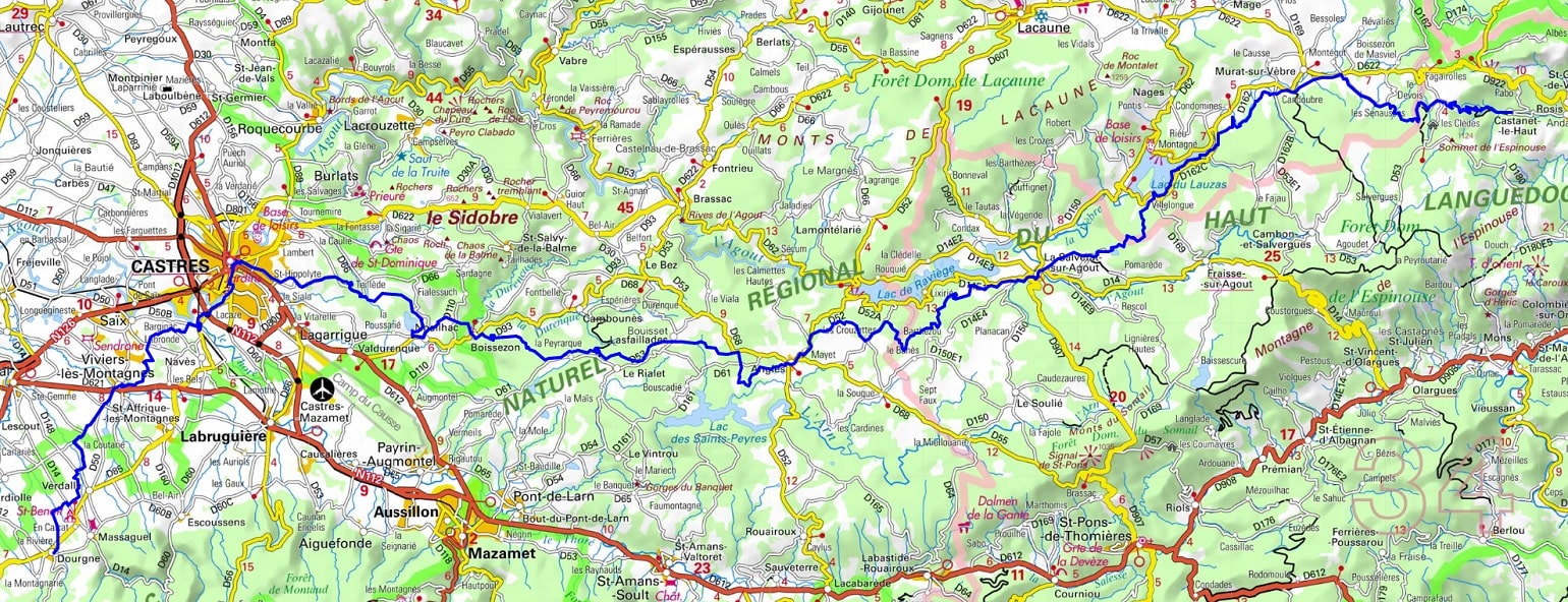GR653 Hiking from Castanet-le-Haut (Herault) to Dourgne (Tarn) 1