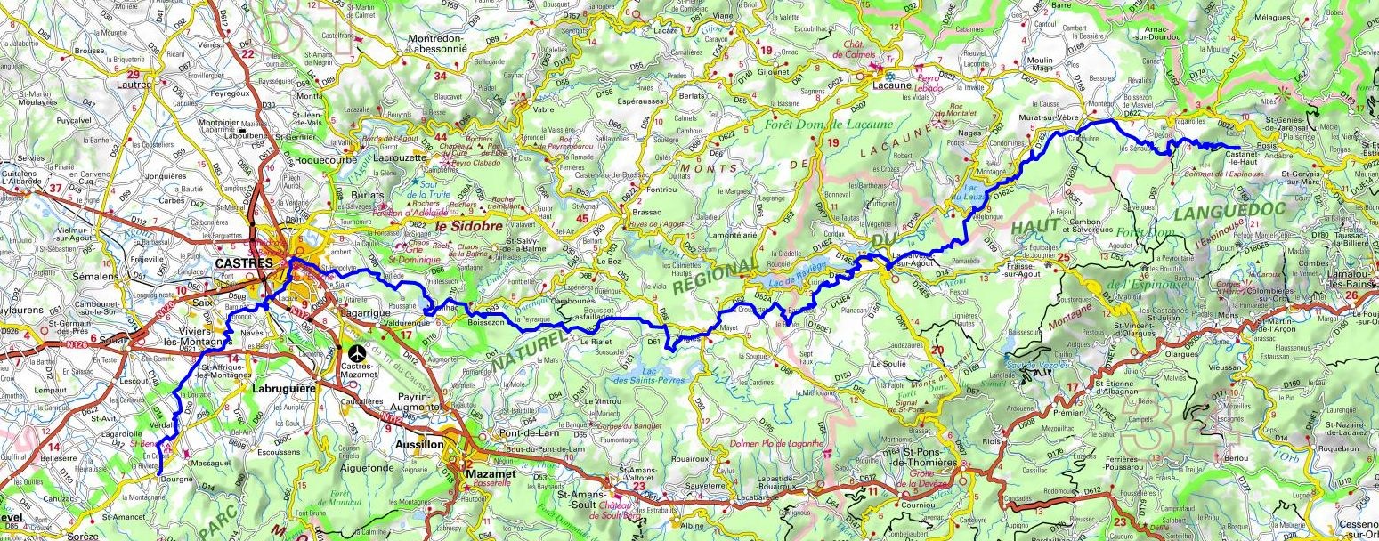 GR653 Hiking from Castanet-le-Haut (Herault) to Dourgne (Tarn) 1
