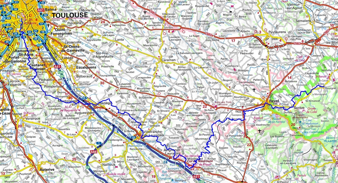 Gr 653 Hiking From Dourgne Tarn To Toulouse Haute Garonne