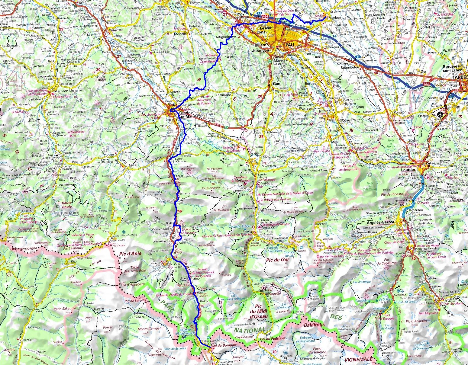GR653 Randonnée de Morlaàs au Col du Somport (Pyrénées-Atlantiques) 1
