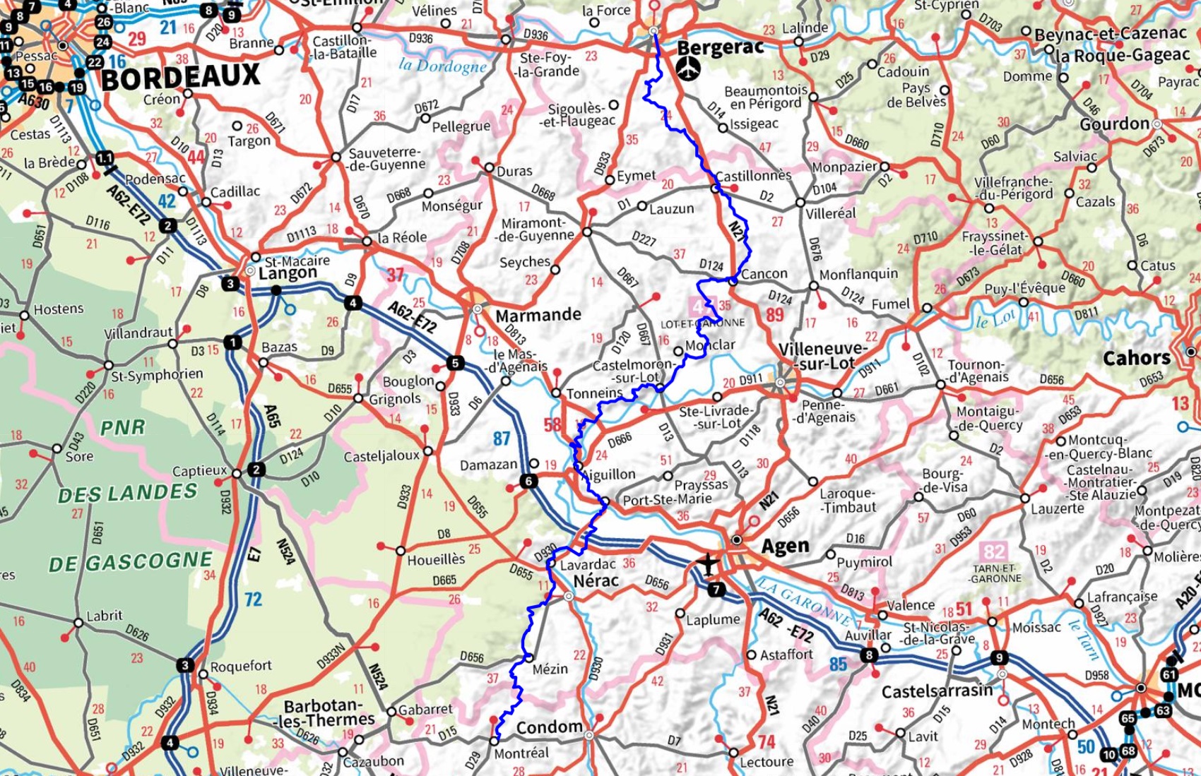 GR®654 EST Randonnée de Bergerac (Dordogne) à Montréal-du-Gers (Gers) 1