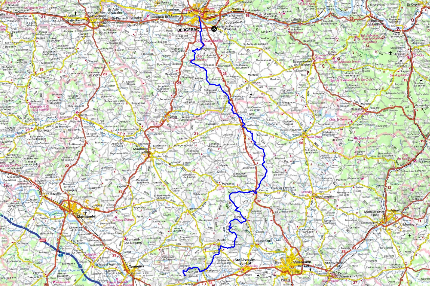 GR®654 EST Randonnée de Bergerac (Dordogne) à Laparade (Lot-et-Garonne) 1