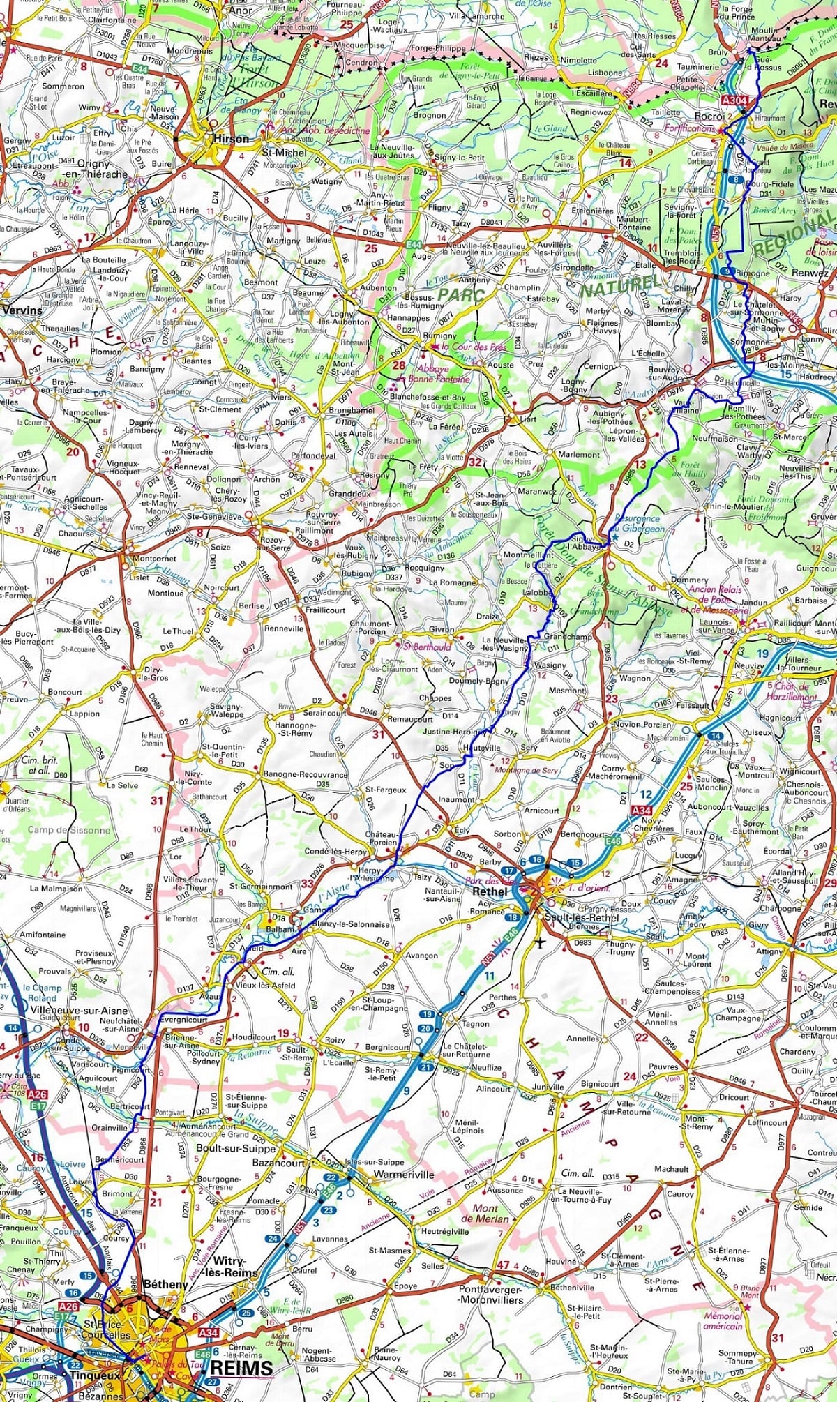 GR654 Walking from Gue-d'Hossus (Ardennes) to Reims (Marne) 1
