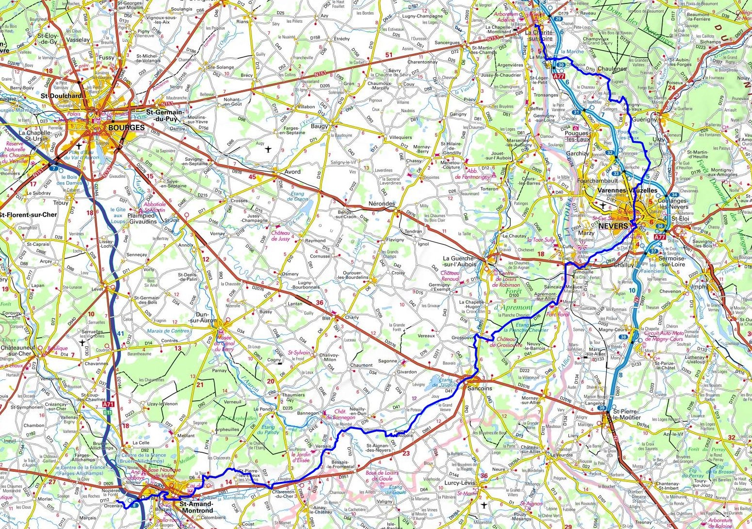 GR654 Hiking from La Charite-sur-Loire (Nievre) to Orcenais (Cher) 1