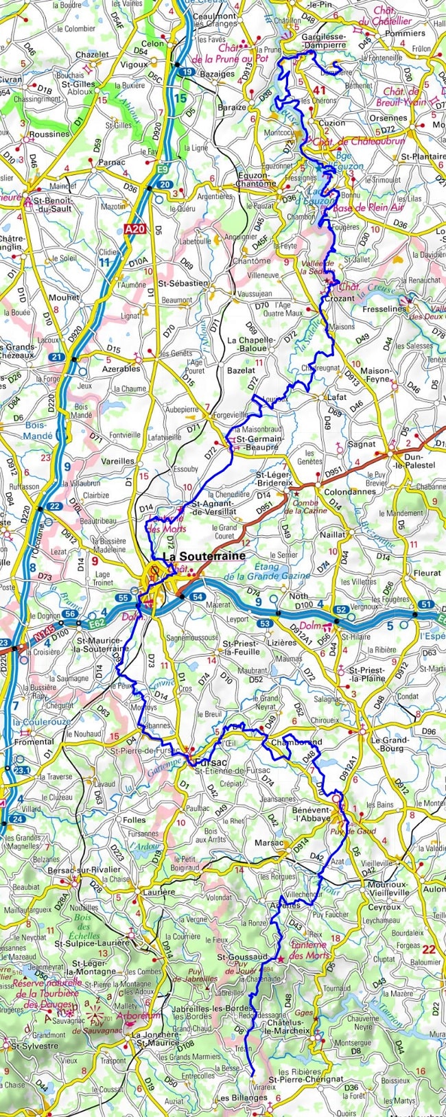 GR654 Hiking from Dampierre (Indre) to Virareix (Haute-Vienne) 1