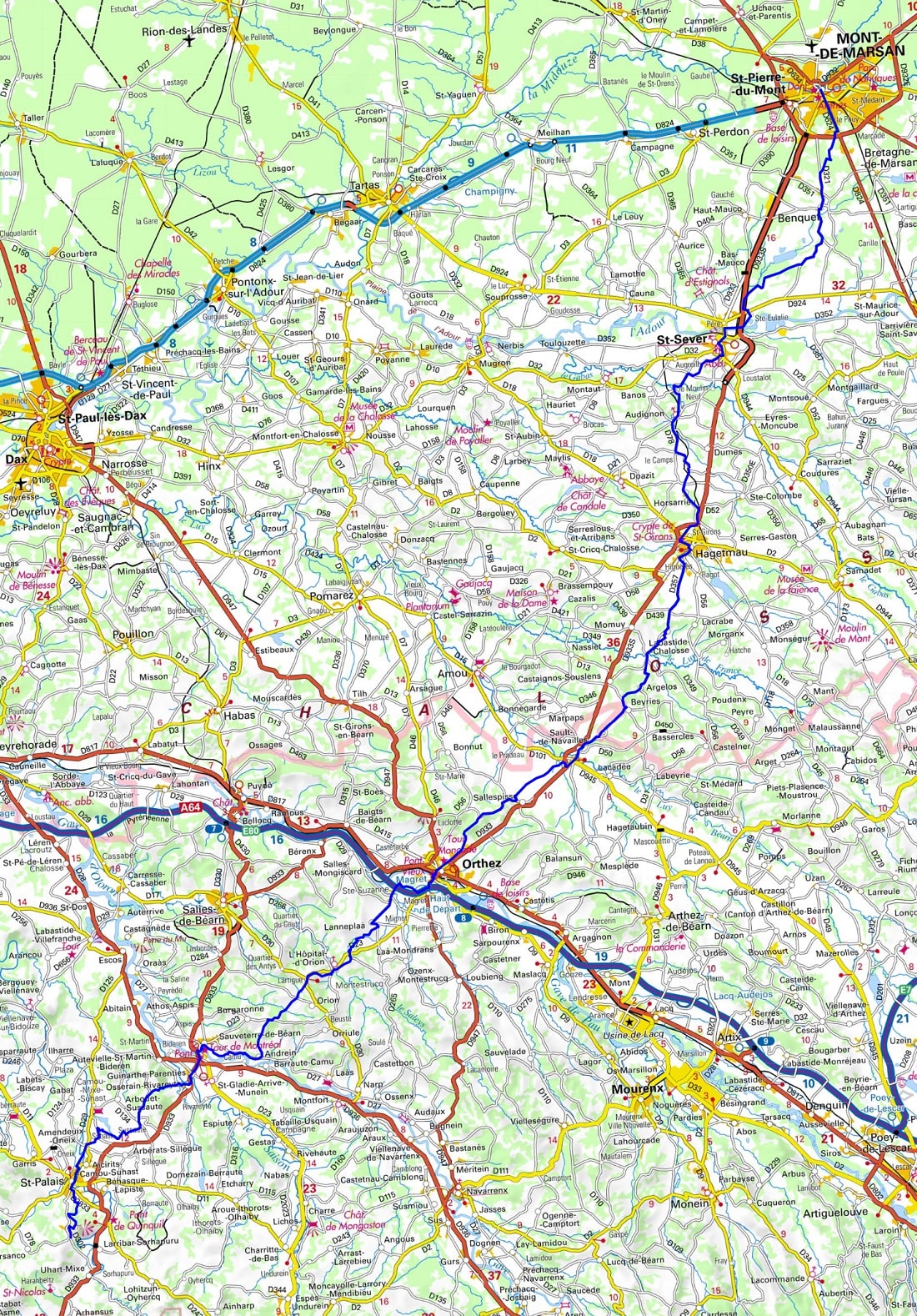 GR654 Hiking from Mont-de-Marsan (Landes) to Saint-Palais (Pyrenees-Atlantiques) 1
