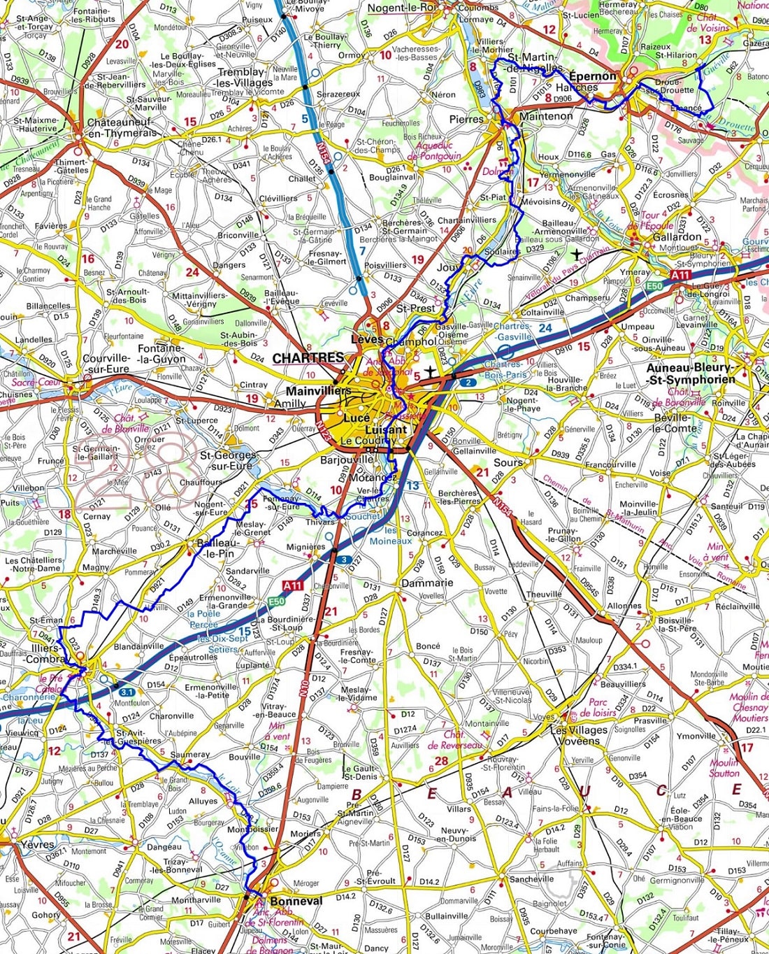 GR655 Walking from Saint-Hilarion (Yvelines) to Bonneval (Eure-et-Loir) 1