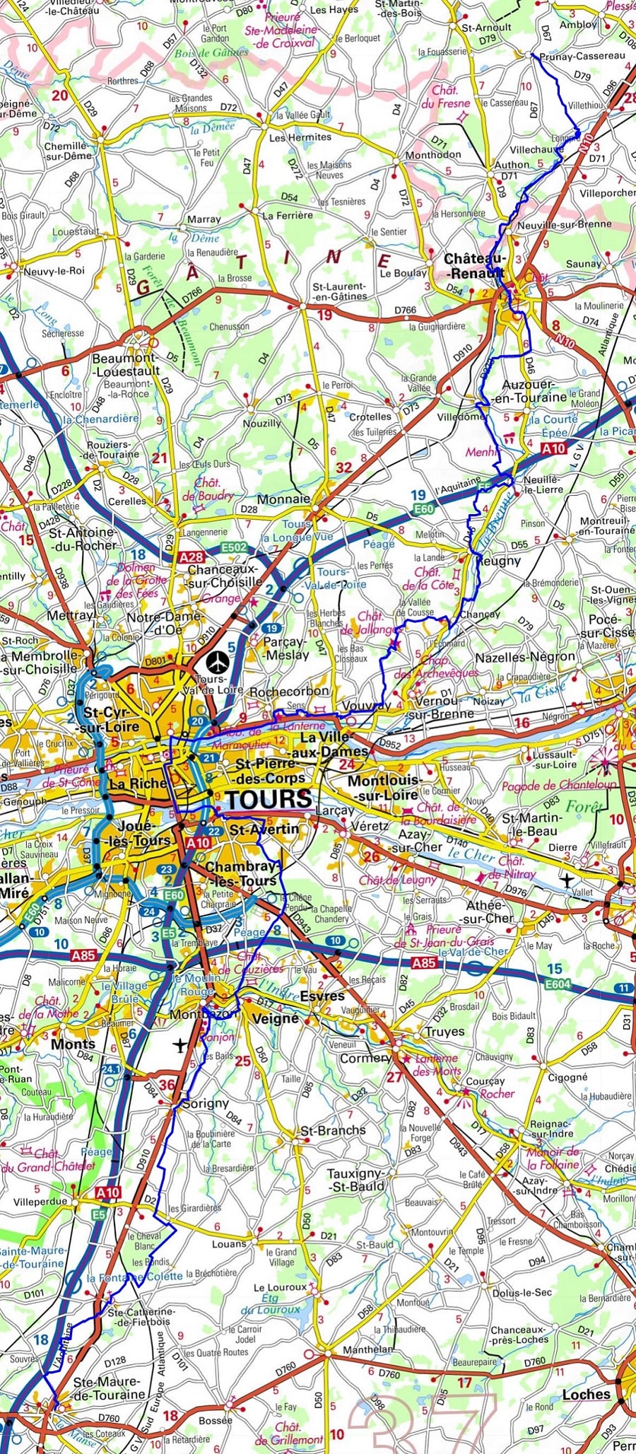 GR655 Hiking from Prunay-Cassereau (Loir-et-Cher) to Ste-Maure-de-Touraine (Indre-et-Loire) 1