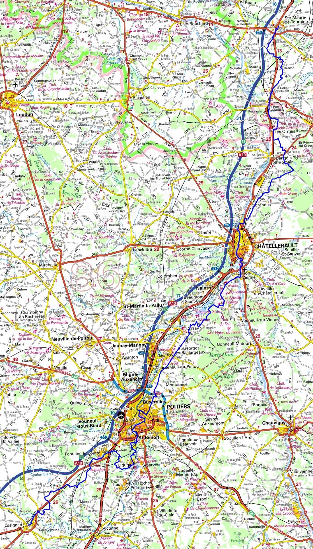GR655 Randonnée de Ste-Maure-de-Touraine (Indre-et-Loire) à Lusignan (Vienne) 1