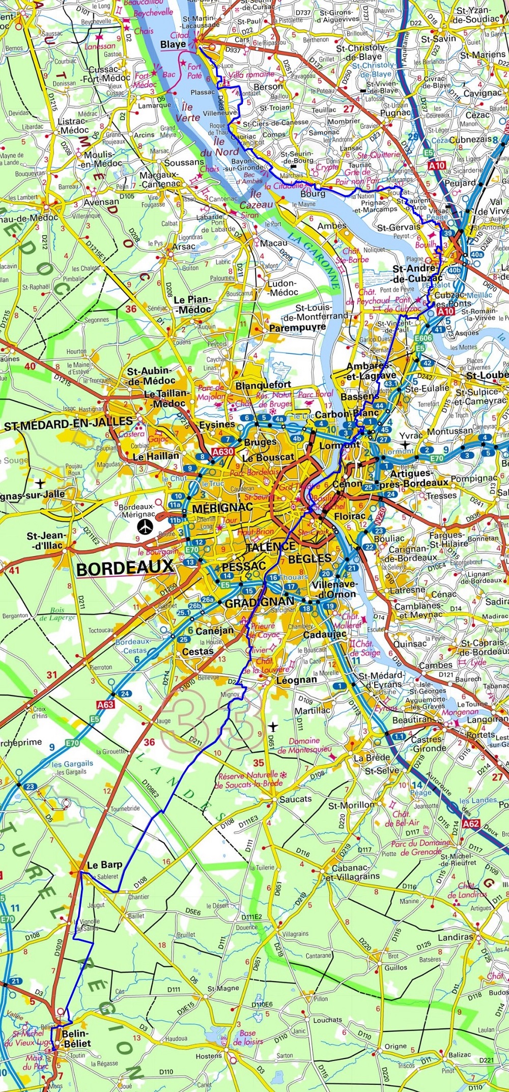 GR655 Walking from  Blaye to Belin-Beliet (Gironde) 1
