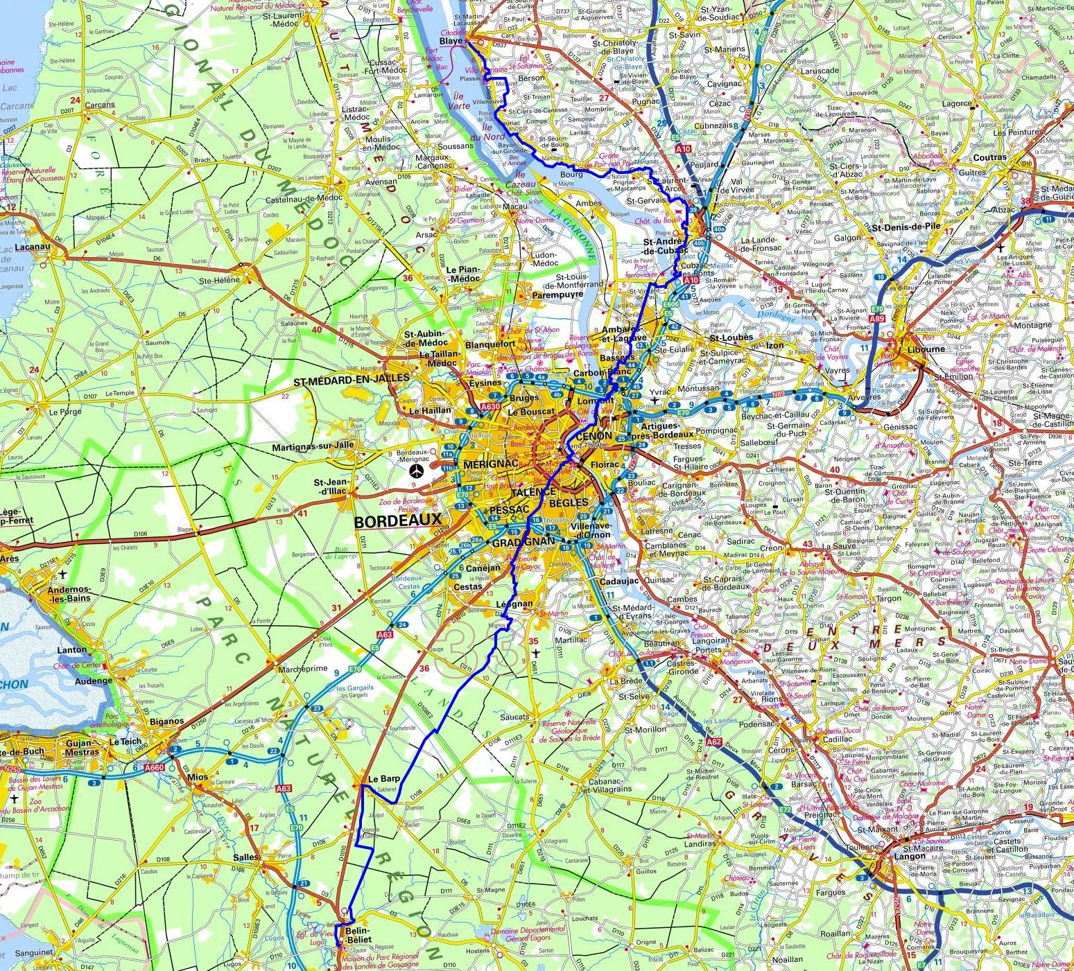 GR655 Walking from  Blaye to Belin-Beliet (Gironde) 1