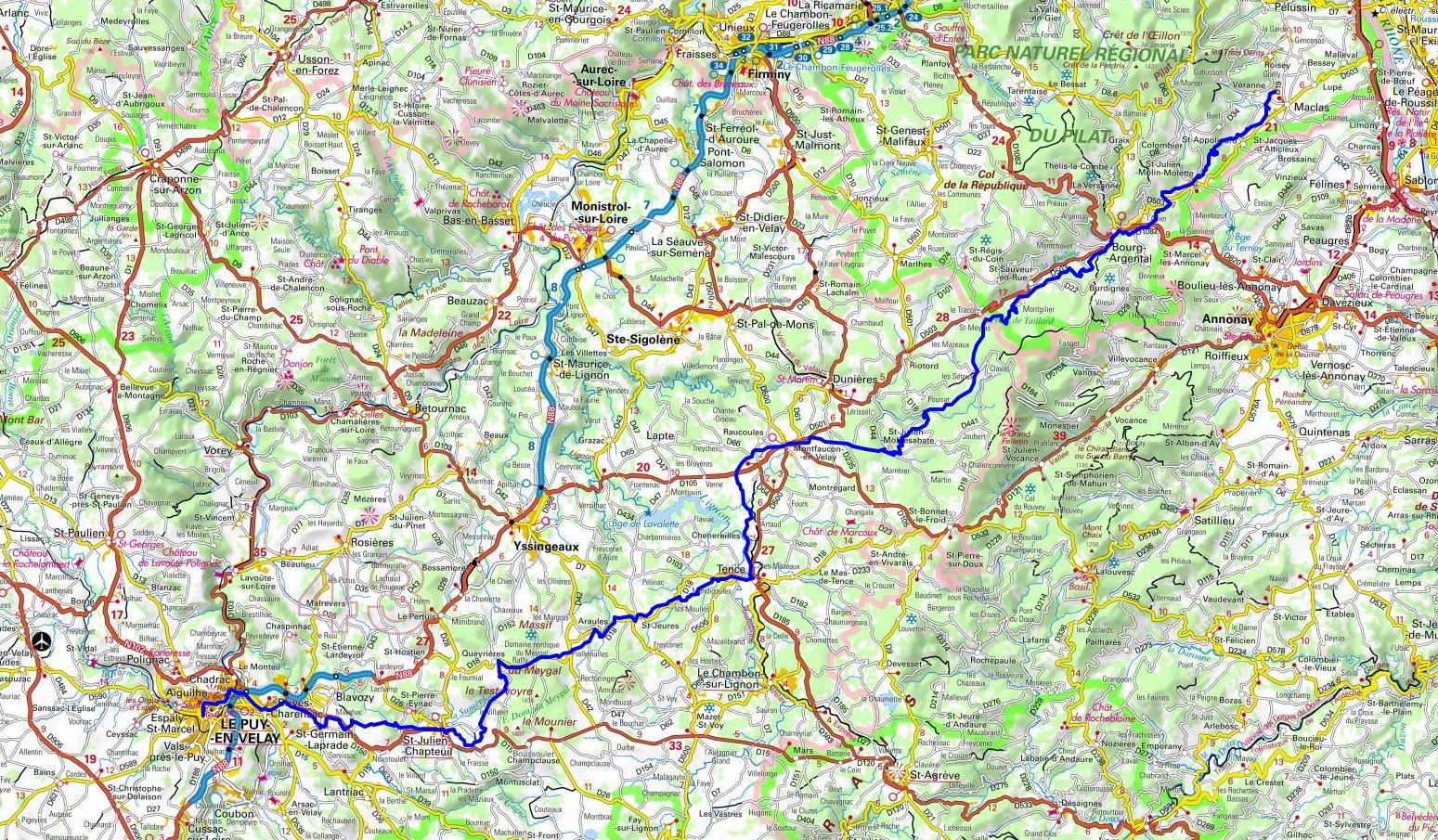 GR65 Randonnée de Maclas (Loire) au Puy-en-Velay (Haute-Loire) 1