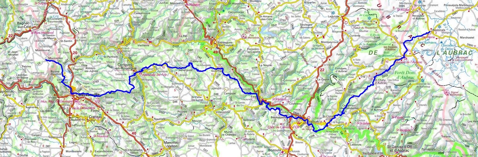 GR65 Hiking from Nasbinals (Lozere) to Montredon (Lot) 1