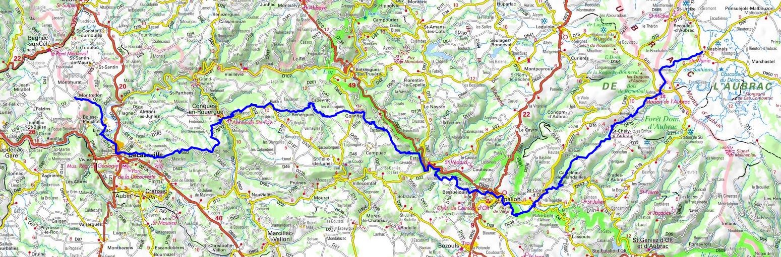 GR65 Hiking from Nasbinals (Lozere) to Montredon (Lot) 1