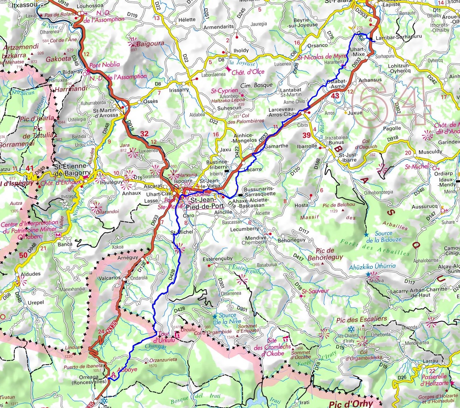 GR65 Hiking from Larribar-Sorhapuru (Pyrenees-Atlantiques) to Roncesvalles (Spain) 1