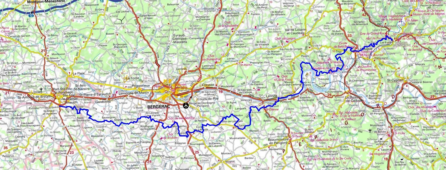 GR6 Randonnée de Ste Foy-la-Grande (Gironde) à Eyzies-de-Tayac-Sireuil (Dordogne) 1