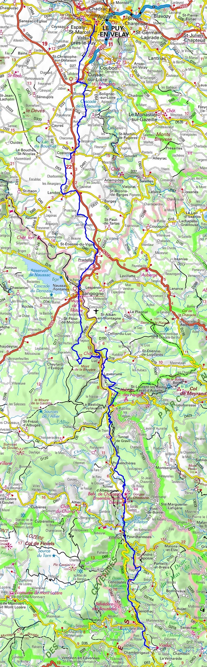 GR700 Regordane Way. Hiking from Le Puy-en-Velay (Haute-Loire) to Chamborigaud (Gard) 1