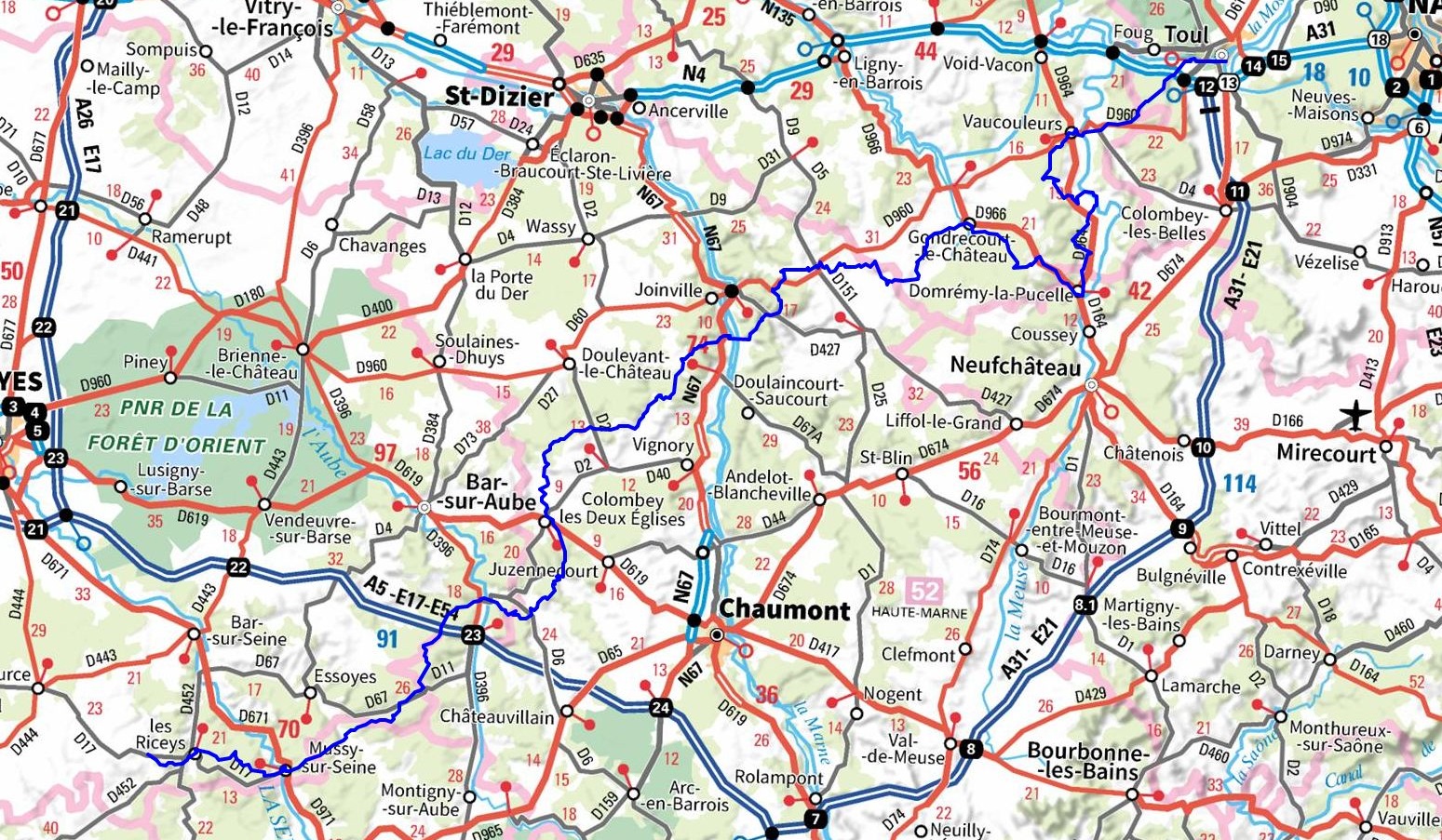 GR703 Randonnée de Toul (Meurthe-et-Moselle) à Bagneux-la-Fosse (Aube) 1