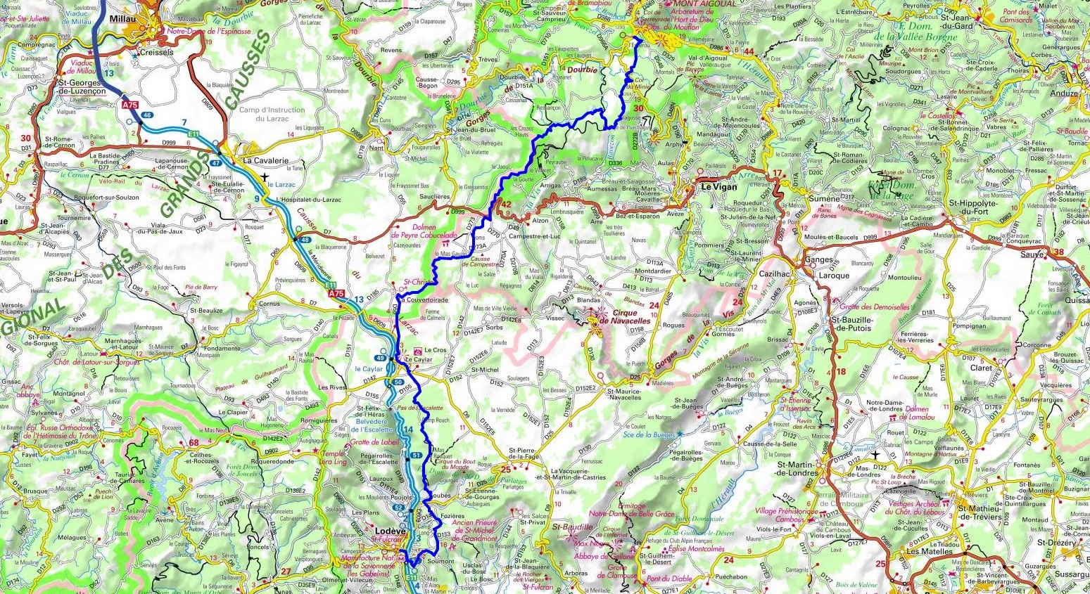 GR71 Hiking from L'Esperou (Gard) to Lodeve (Herault) 1