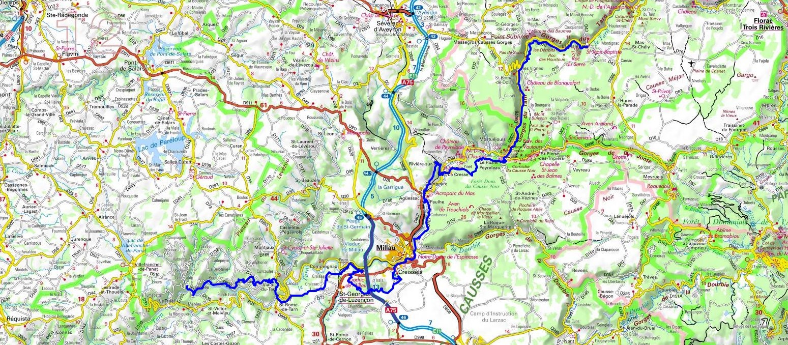 GR�6 Hiking from La Malene (Lozere) to Ayssenes (Aveyron) 1
