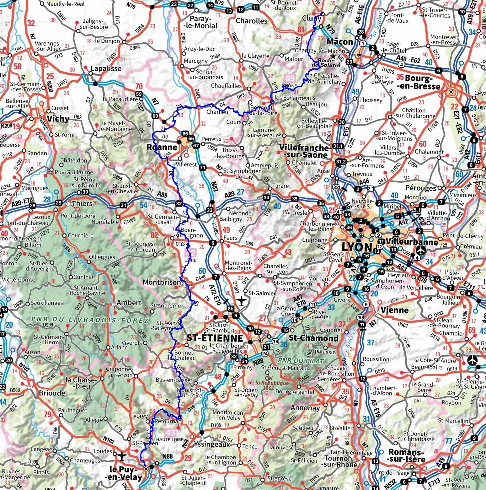 GR�5 Hiking from Cluny (Saone-et-Loire) to Puy-en-Velay (Haute-Loire) 1